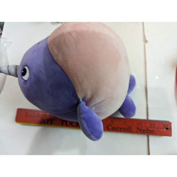 Animal Adventure Purple Narwhal Unicorn Whale Soft Sensory Plush Stuffed Animal - Picture 9 of 9